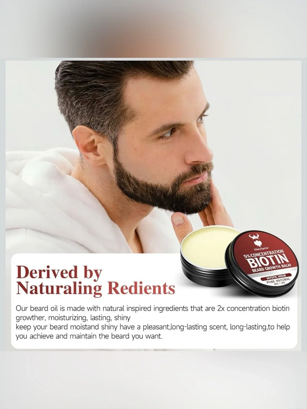 Biotin Beard Growth Balm - Red (Mystic Hour)